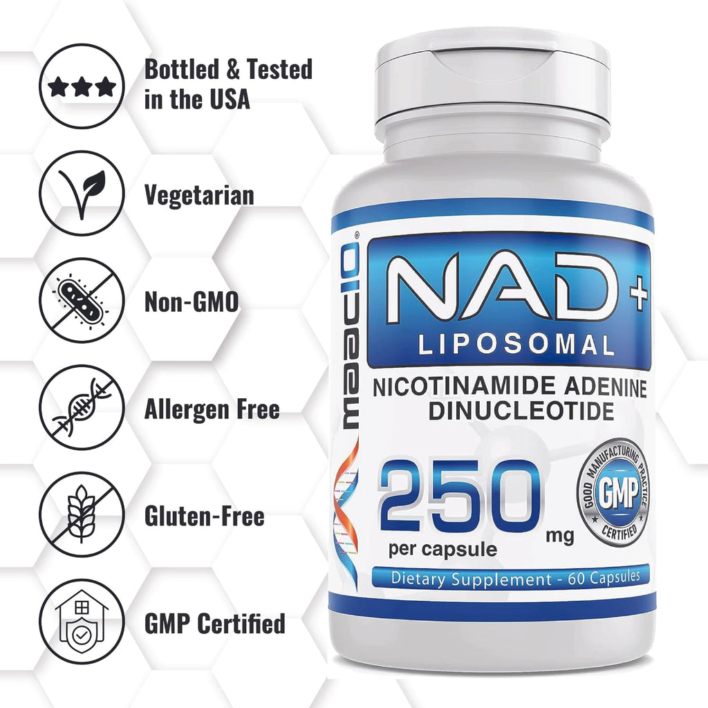 MAAC10 Liposomal NAD Supplement 500mg Serving (2x250mg Capsules) Actual Nicotinamide Adenine Dinucleotide MAAC10 Au supplements
