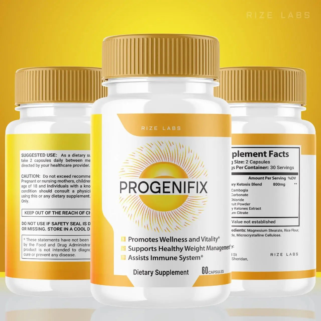 rize labs (2 Pack) Progenifix Weight Loss Supplement, Progenifix Capsules Total Body Wellness rize labs Au supplements