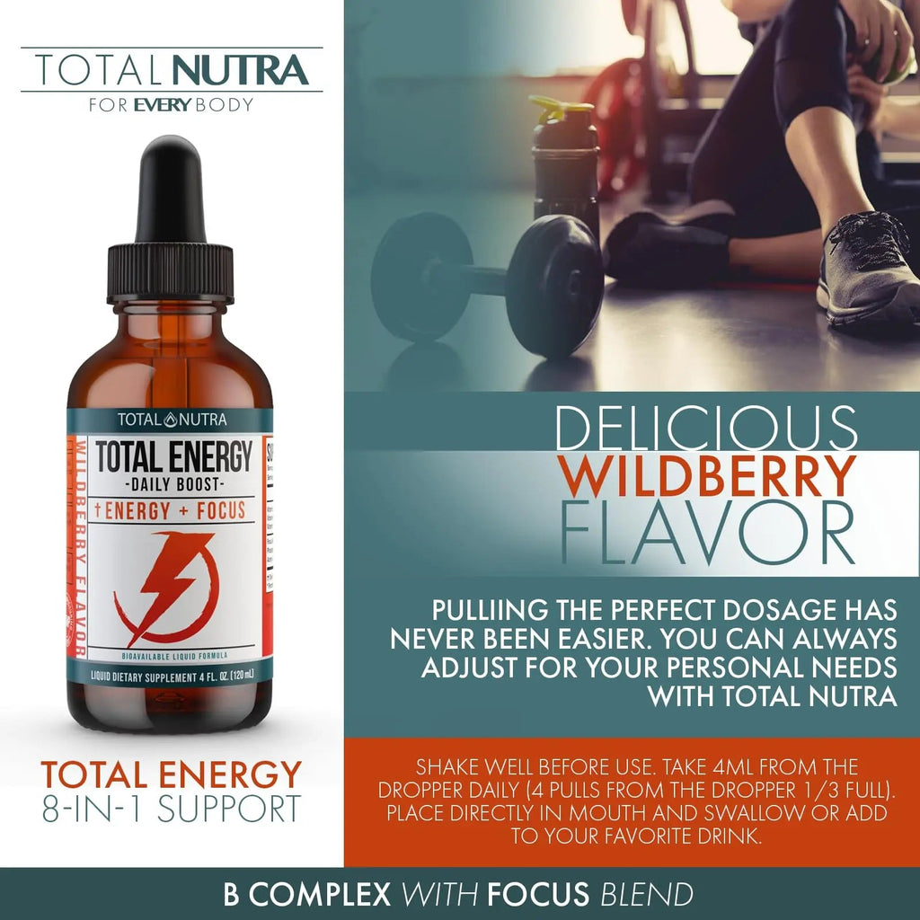 Extra Strength Vitamin B Complex Drops- B Vitamins B12, B6, B3- Vegan and Non GMO Total Nutra Au supplements