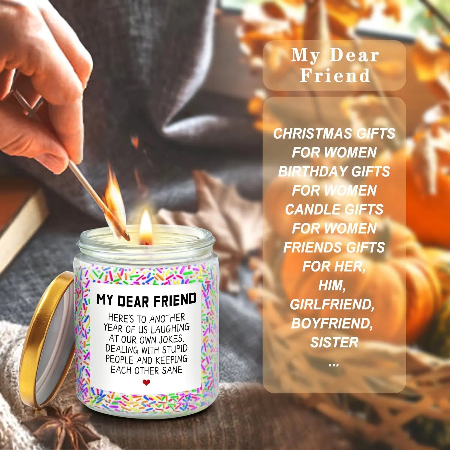 Birthday Gifts for Women, Happy Birthday Candle, Sister Birthday Gifts Ideas LOTICONA Au supplements