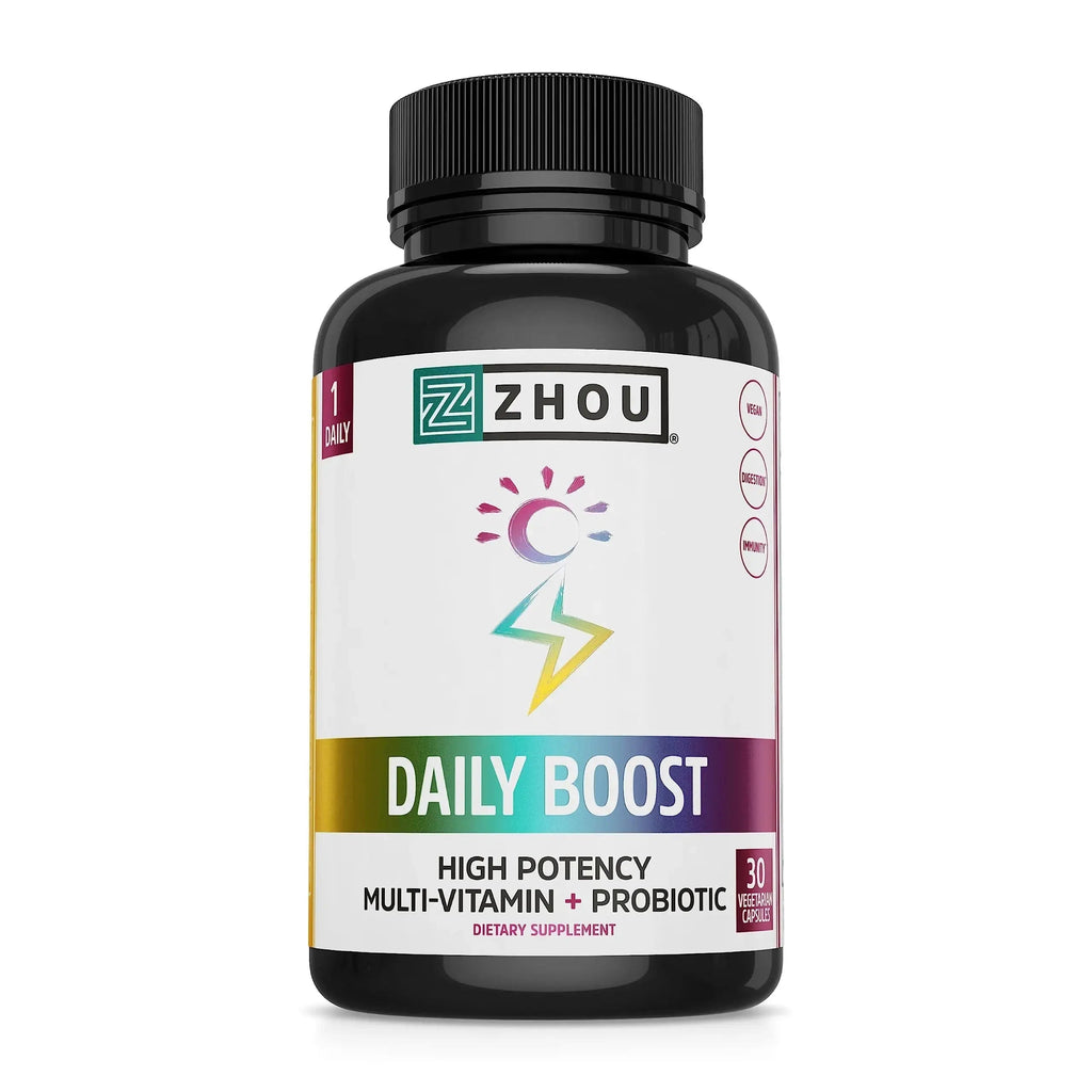 Zhou Daily Boost - Probiotic Multivitamin for Women & Men, Immune Support, Antioxidant & Eye Health Supplement with Vitamin A, Vitamin C ZHOU Au supplements