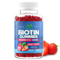 Biotin 10,000mcg Gummies for Hair Growth, Skin & Nails (100 Count) - 2x Maximum Strength Biotin Vitamins for Women & Men - Gluten-Free, Vegan, Non-GMO