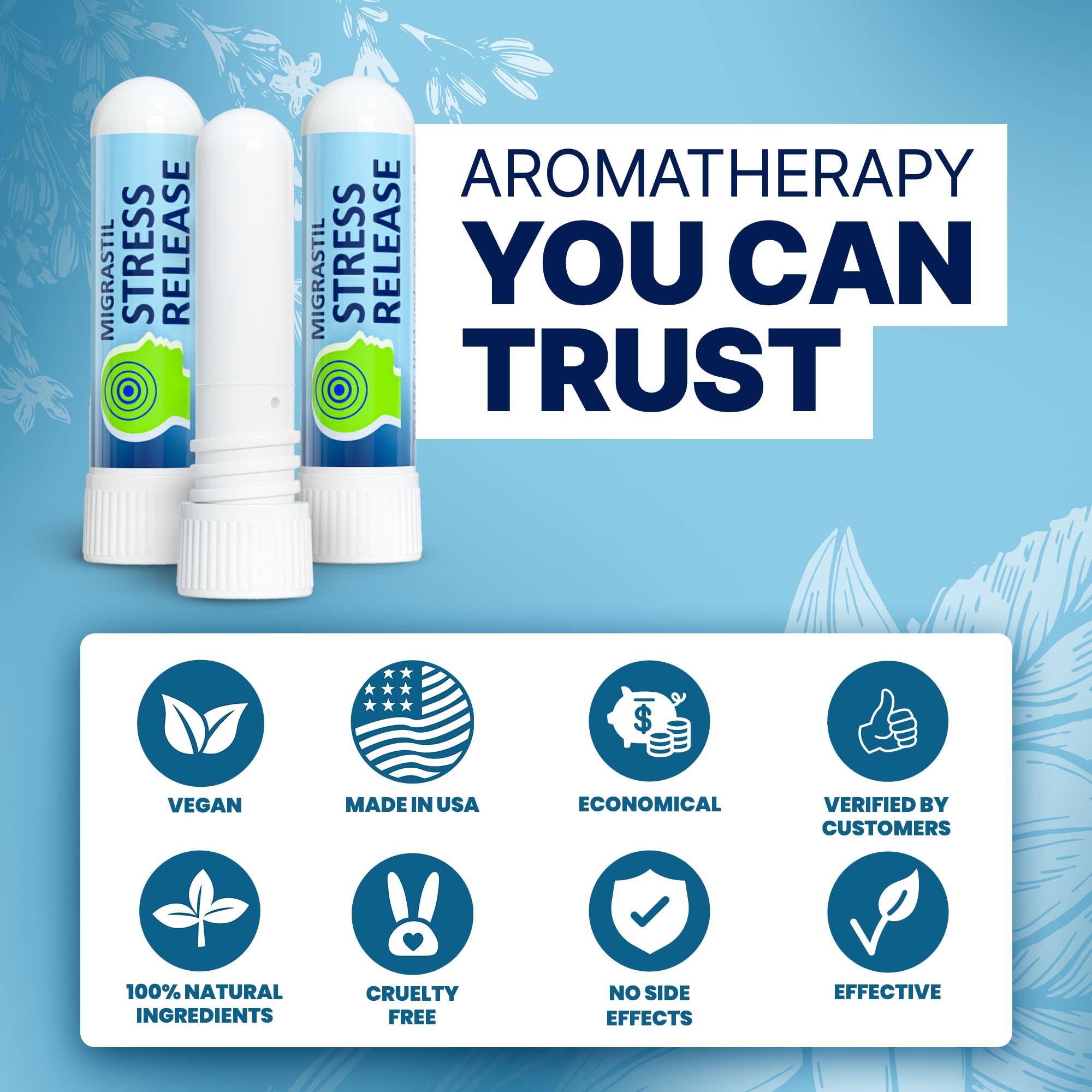 Basic Vigor Migrastil Extra Strength Migraine Stick & Stress Release Inhaler 2-Pack Basic Vigor Au supplements