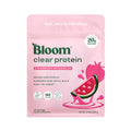 Bloom Clear Protein, Whey Protein Isolate with Collagen Peptides and Digestive Enzymes, 20g Protein, Sugar Free Post Workout Drink Mix, 90 Calories,