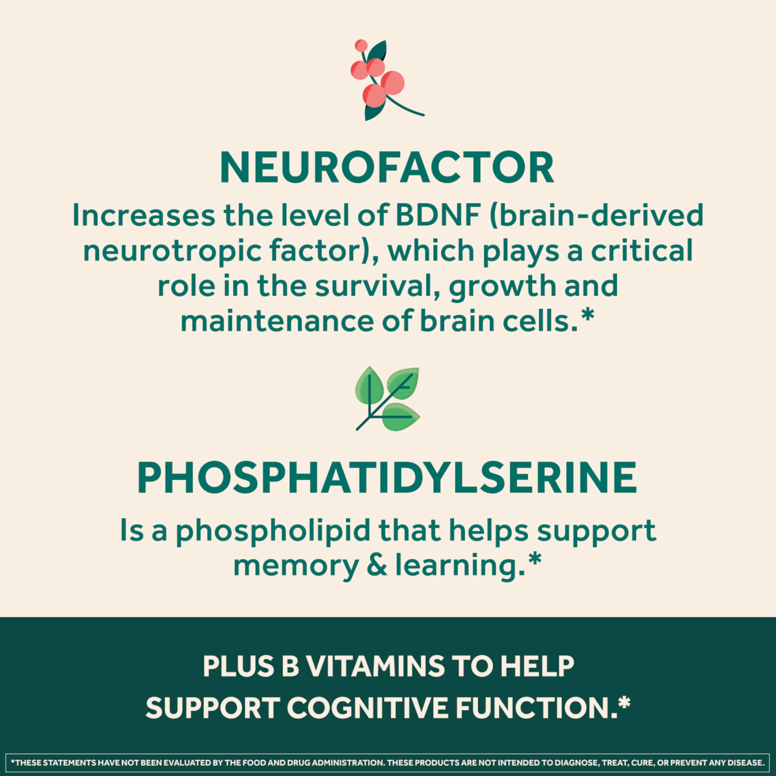 NEURIVA Ultra Decaffeinated Clinically Tested Supplement for Mental Alertness, Memory, Focus & Concentration, Cognivive, Neurofactor