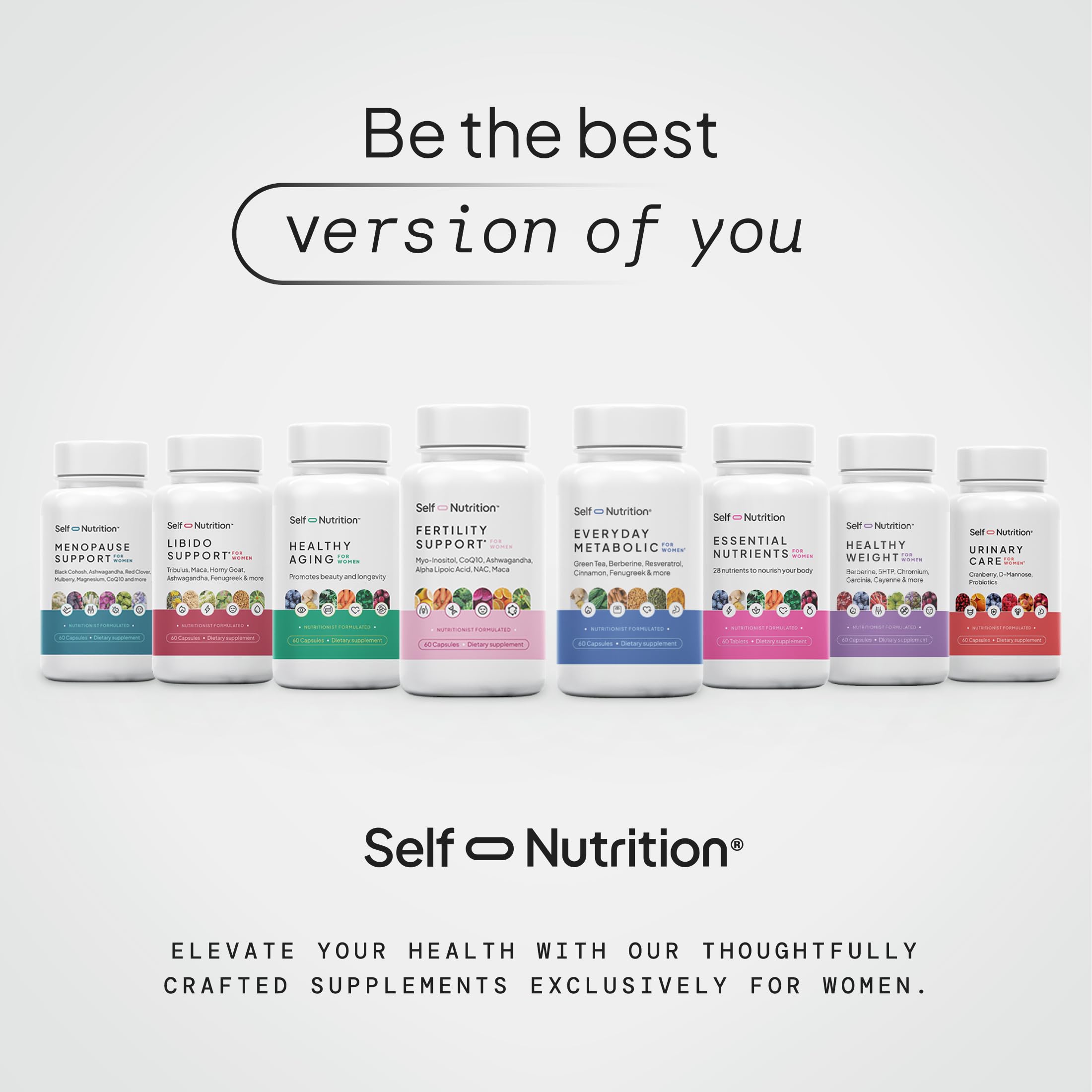 SELF NUTRITION Menopause Support for Women -All-Natural, Hormone-Free Perimenopause & Menopause Support. Unique Blend for Hot Flashes, Mood, Energy, Sleep & More. Vegan, Gluten-Free, 60 Capsules. SELF NUTRITION Au supplements