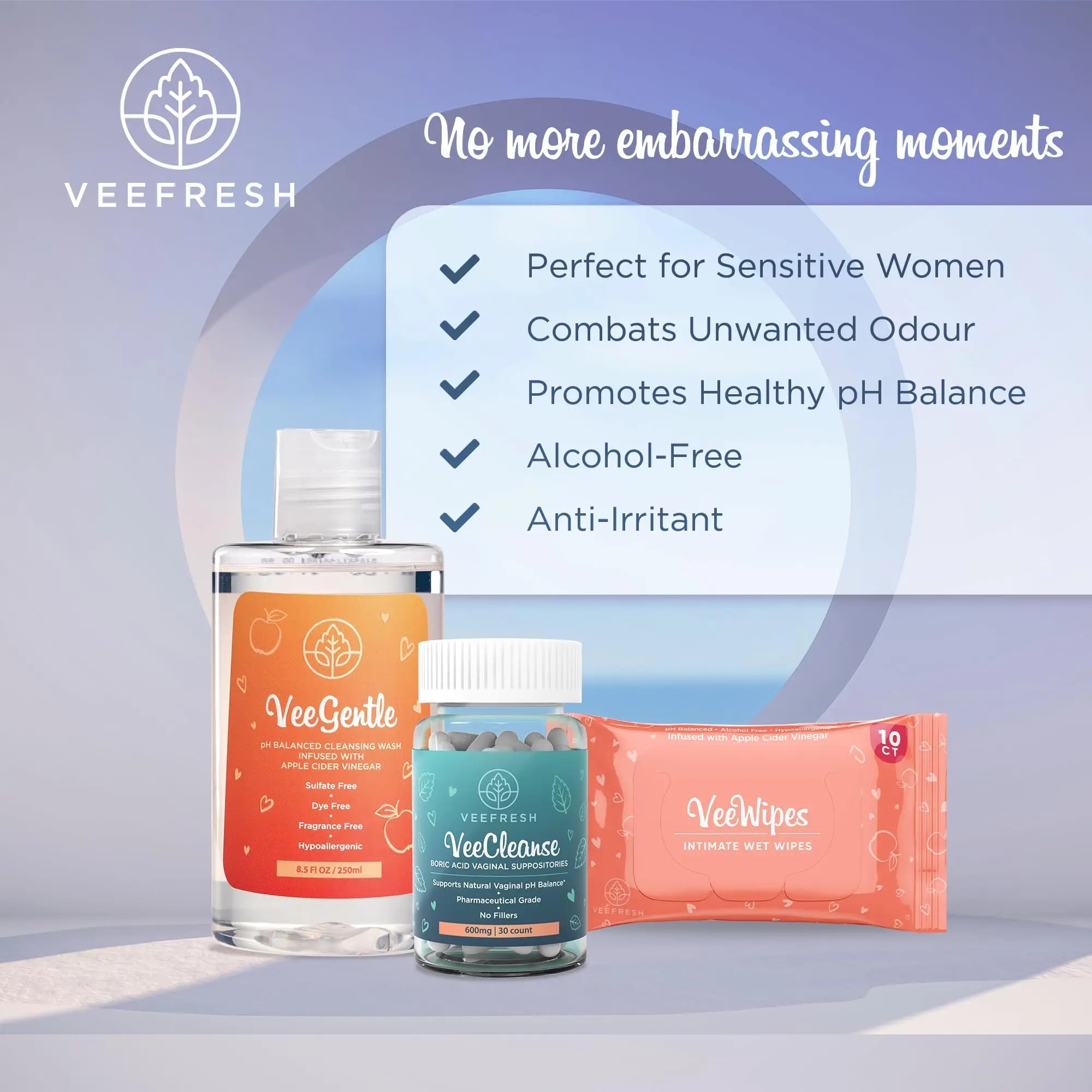 VeeFresh VeePower Bundle - A Convenient Feminine Care Bundle for Any-Time Freshness & Odor Control VeeFresh Au supplements