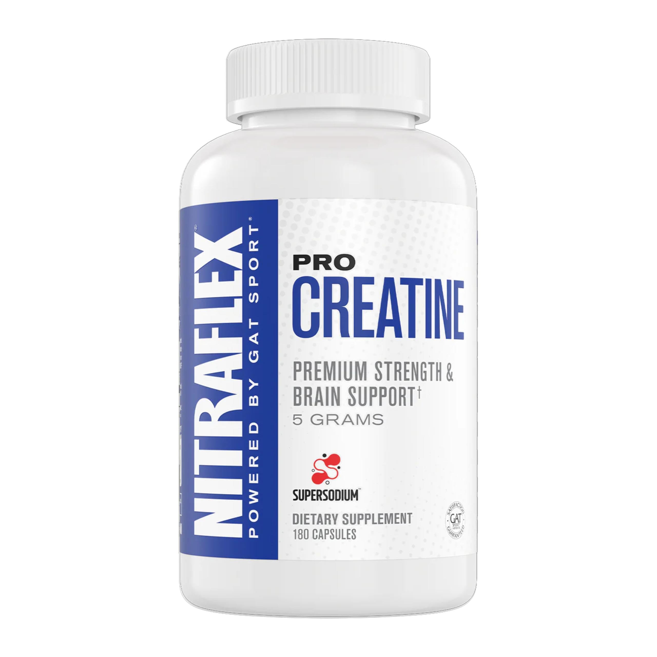 GAT SPORT Pro Creatine Capsules, Strengh, Wellness, Brain Health, Enhanced Absorption, 5 Grams, 150 Veggie Capsules GAT SPORT Au supplements