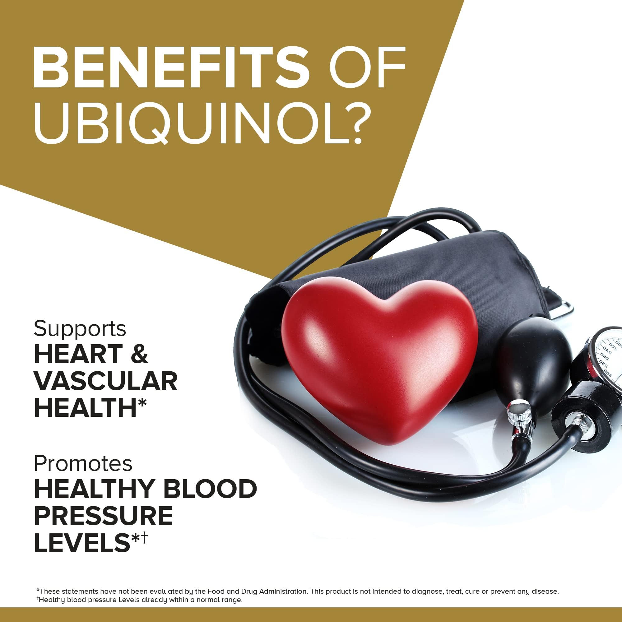 Qunol 100mg Ubiquinol, Powerful Antioxidant for Heart & Vascular Health, Essential for Energy Production