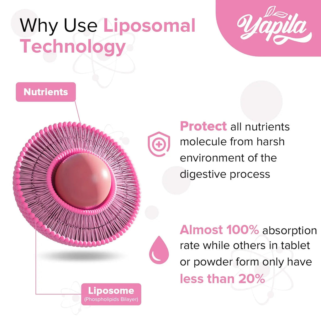 Liposomal Collagen Biotin Capsules, Hydrolyzed Bovine Collagen Peptides 1700 mg, Types 1 & 3 Protein Yapila Au supplements