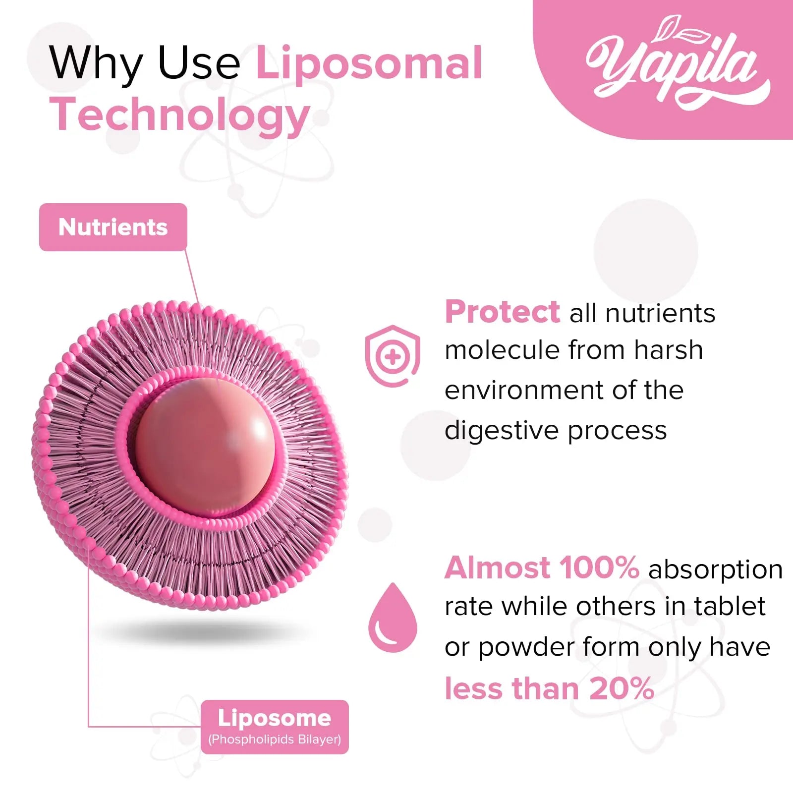 Liposomal Collagen Biotin Capsules, Hydrolyzed Bovine Collagen Peptides 1700 mg, Types 1 & 3 Protein Yapila Au supplements