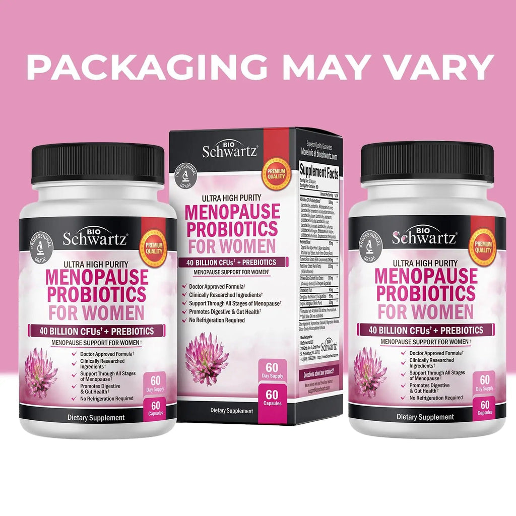 Menopause Support Probiotics for Women - Unique Menopause Relief for Hot Flashes BioSchwartz Au supplements