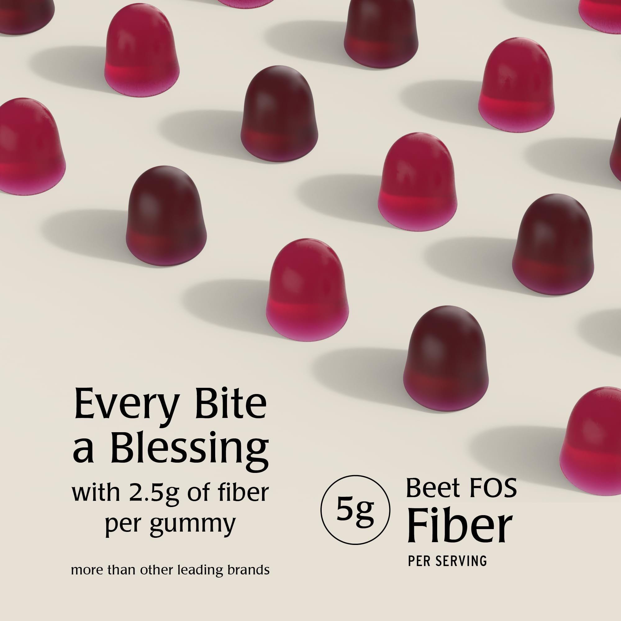 Blessments - Prebiotic Fiber Gummies for Adults & Kids with No Added Sugar- 5g (60 Count-2 Pack) High Fiber Supplement Gummies - Vegan - Keto Friendly