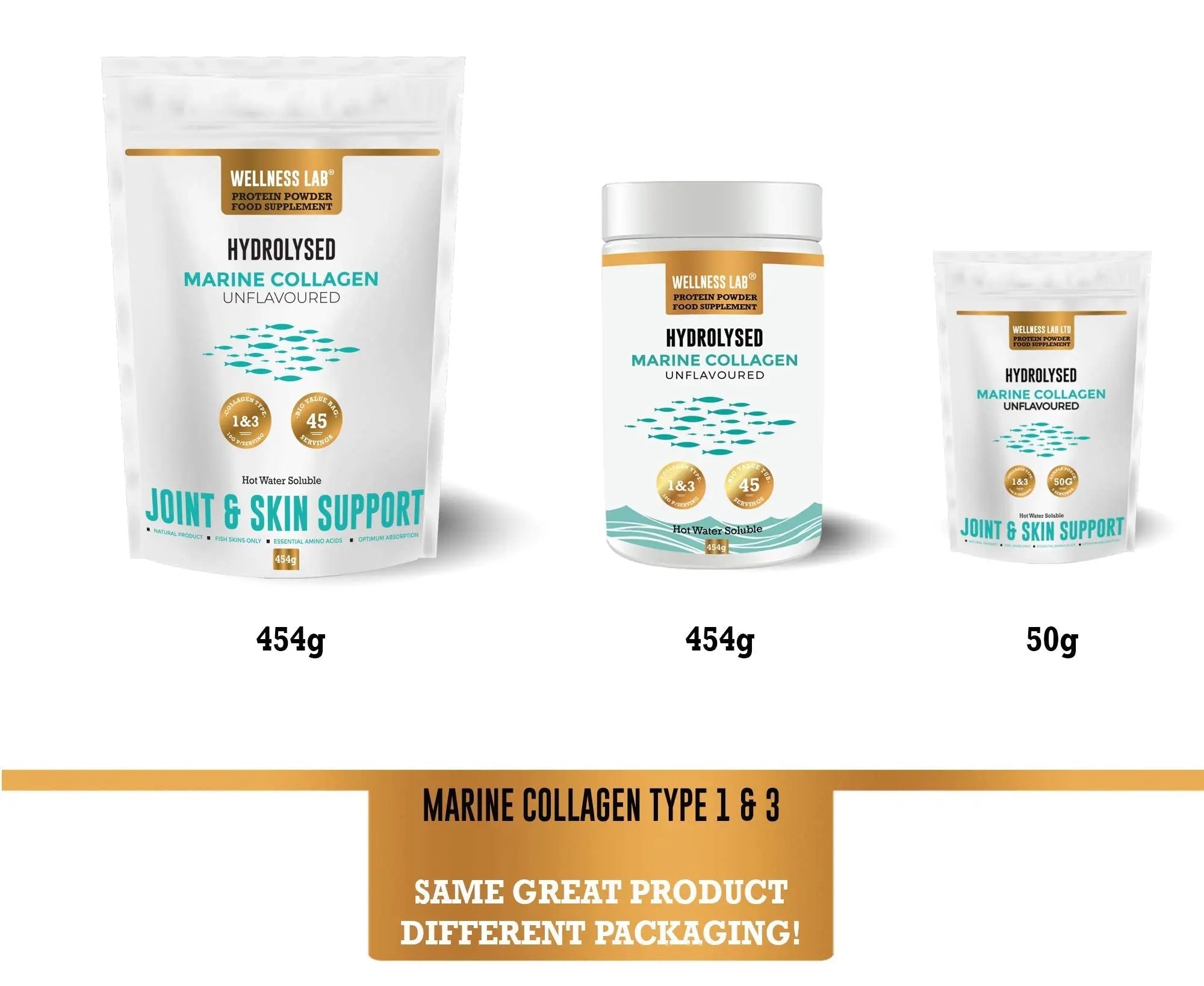 Cleanest Marine Collagen Peptides | Wellness Lab 454g | Type I,III | Highest Bioavailability Hydrolysed Protein Wellness Lab Au supplements
