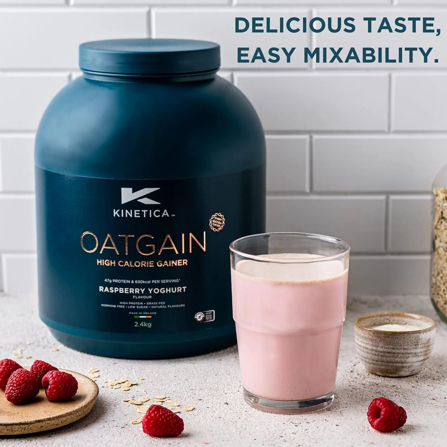 Kinetica OatGain Weight Gainer 600+ Calories & 47g Protein per Serving, 2.4 kg Kinetica Au supplements