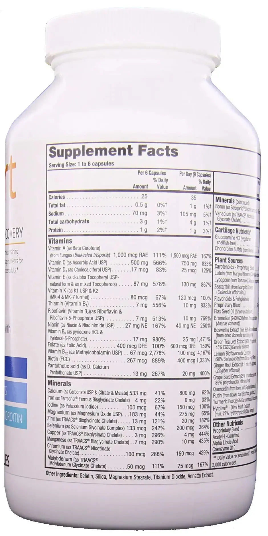 Nutriex Sport Comprehensive Multivitamin Supplement with Glucosamine & Chondroitin 270 Capsules Nutriex Au supplements