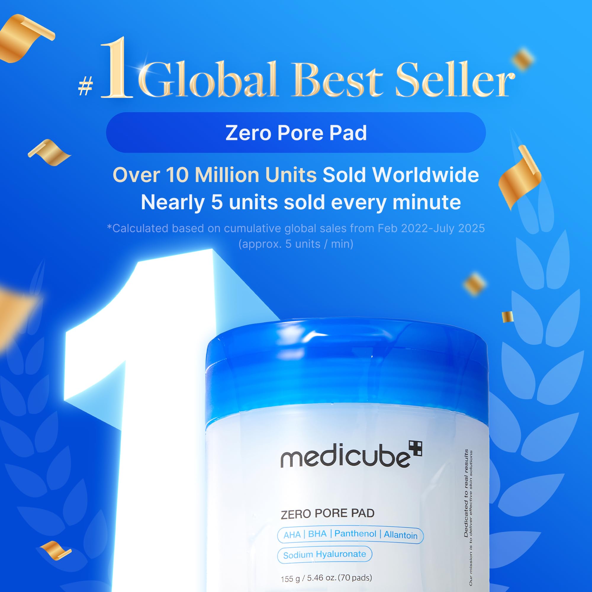 medicube Toner Pads Zero Pore Pad 2.0 | Dual-Textured Facial Pad for Exfoliation and Pore Care with 4.5% AHA Lactic Acid