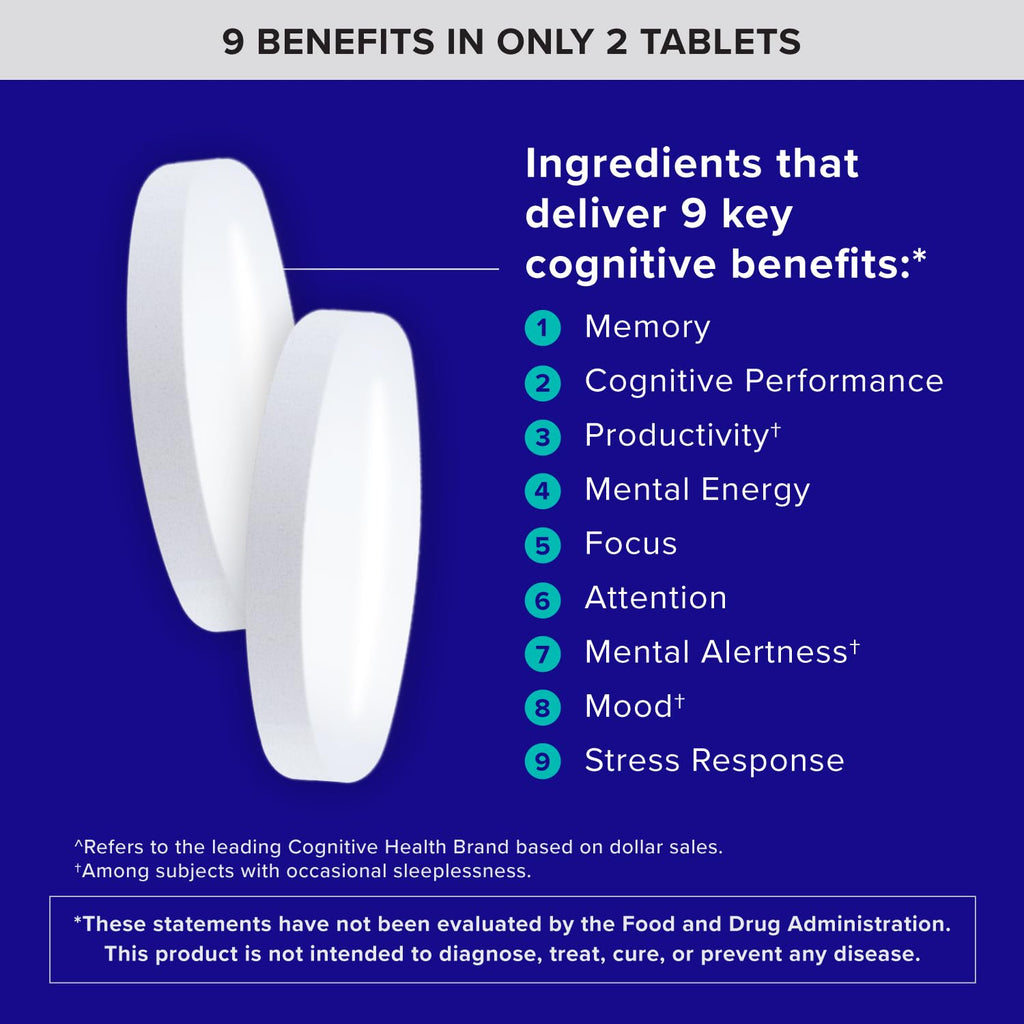 Qunol Brain Health Memory Plus with B6, Magnesium L-Threonate & Citicoline, Clinically Tested Ingredients to Improve Memory, Focus, Attention and Productivity, 90 Count Qunol Au supplements