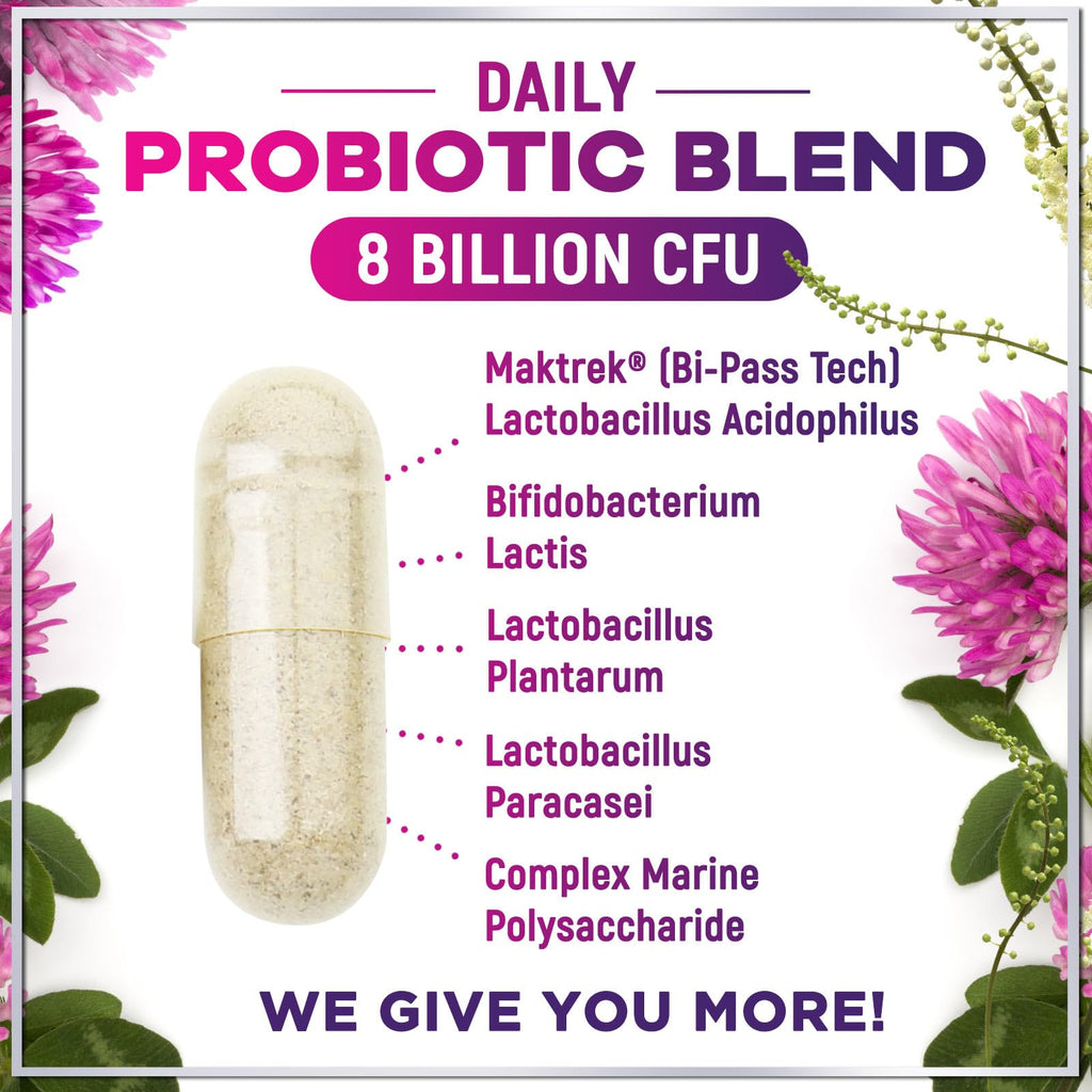 Menopause Supplements for Women - Complete Hot Flash Night Sweats & Menopause Relief Pills, 8 Billion CFU Probiotics with Dong Quai & Black Cohosh for Vaginal, Digestive Support - 60 Capsules Hello Lovely! Au supplements