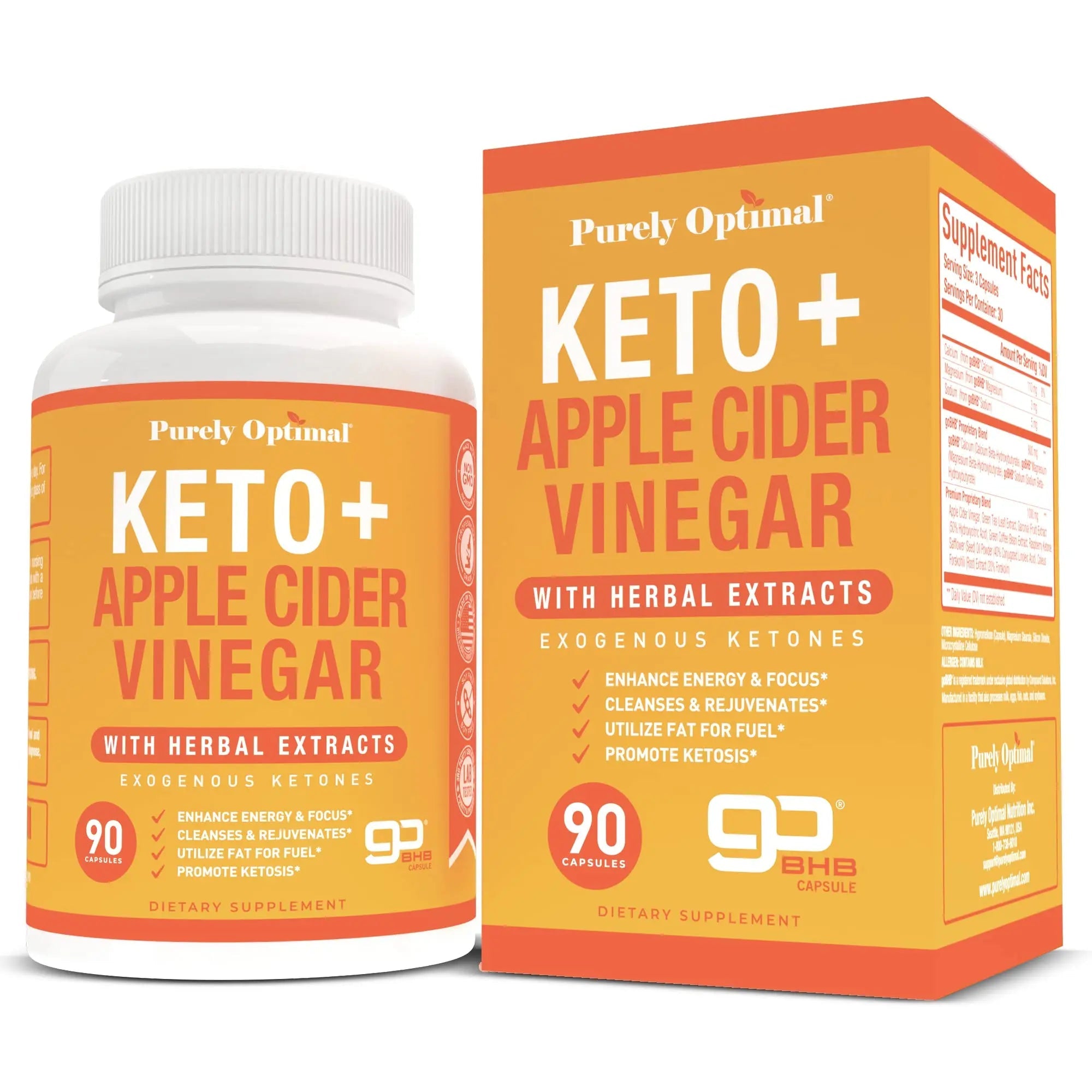 Purely Optimal Premium Keto+Apple Cider Vinegar Pills - Promote Ketosis, Boost Energy Purely Optimal Au supplements