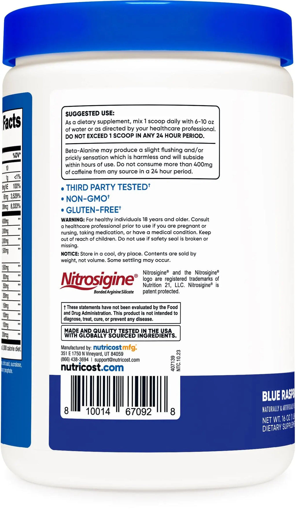 Nutricost Pre-X Xtreme Pre-Workout Powder Complex, Blue Raspberry, 30 Servings Nutricost Au supplements