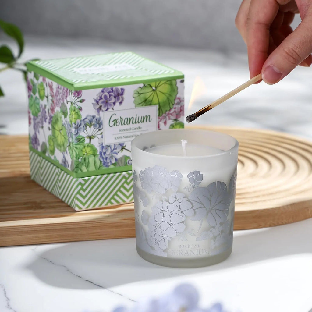 ROMIIE ZOI Scented Candle - Geranium - 6oz Aromatherapy Soy Wax Jar Candle for Home, Gifts for Women ROMIIE ZOI Au supplements