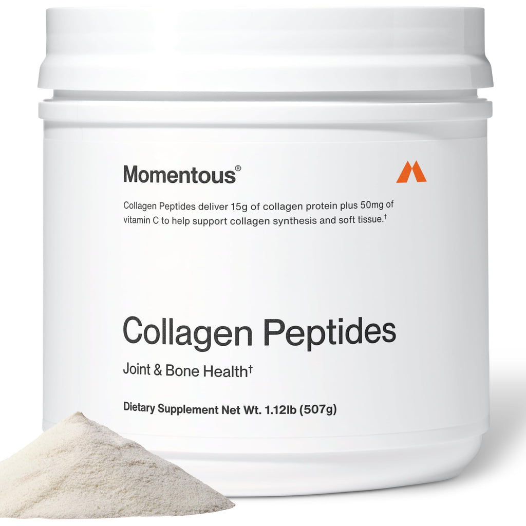 Momentous Grass-Fed Collagen Peptides Powder - Collagen Protein Powder with Fortigel & Vitamin C for Hair, Skin, Nails, & Joint Health Support