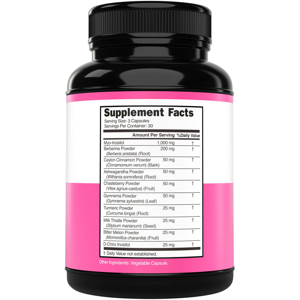 Myo-Inositol & D-Chiro Inositol Supplement For Women (90 Capsules, 40:1 Ratio Myo Inositol) Hormone Balance for Women - 10 in 1 Formula - Third Party Tested, Vegan Safe & USA Made - (90 Count) DORADO NUTRITION Au supplements