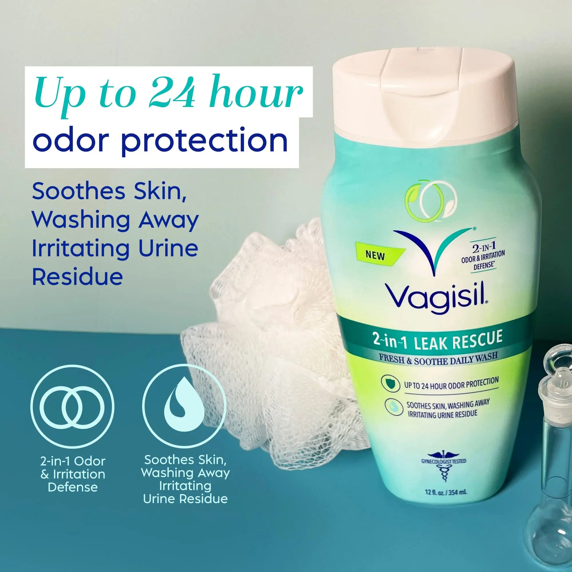 Vagisil 2-in-1 Leak Rescue Daily Intimate Feminine Wash for Women, Gynecologist Tested & Hypoallergenic Vagisil Au supplements