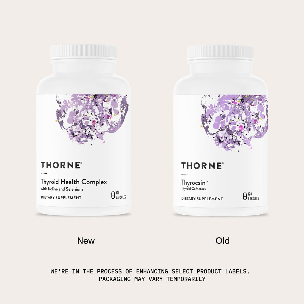 THORNE - Thyroid Health Complex (Formerly Thyrocsin) - Thyroid Cofactors for Thyroid Function Support* - Vitamins B12, C & E, Ashwagandha, Iodine, Zinc, Selenium, Copper & L-Tyrosine - 60 Servings THORNE Au supplements