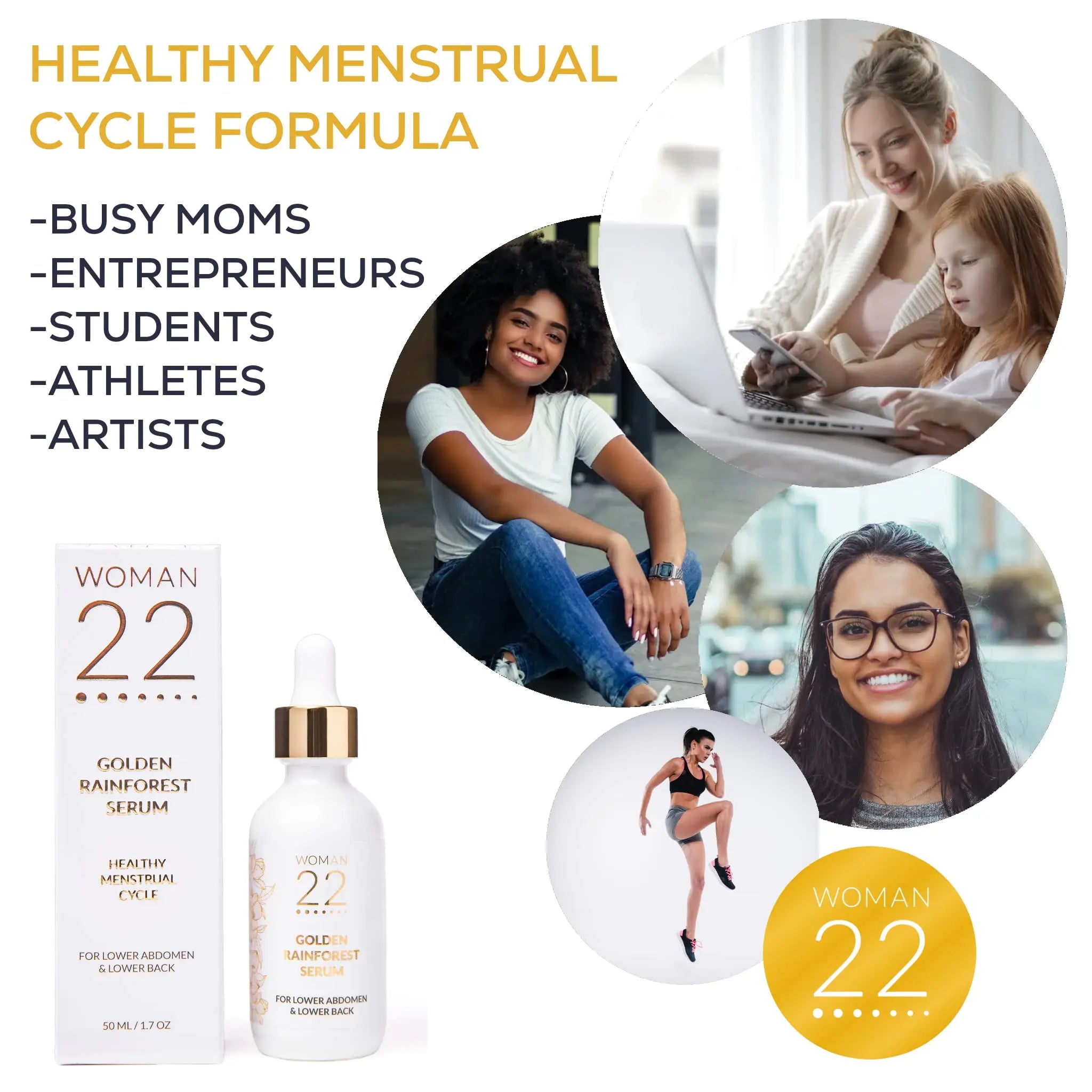 Topical Soothing Serum for Difficult Periods, Cramps, Bloating & more. Apply Lower Abdomen Woman 22 Au supplements