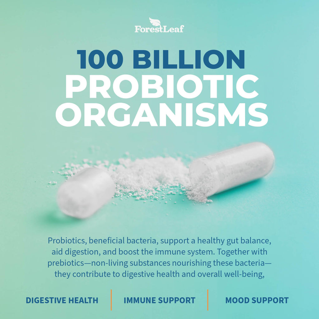 Probiotics for Men and Women, 100 Billion CFU, 26 Unique Strains, Men's and Women's Probiotic and Prebiotics Support Digestive Health, Gut Wellness, Energy,