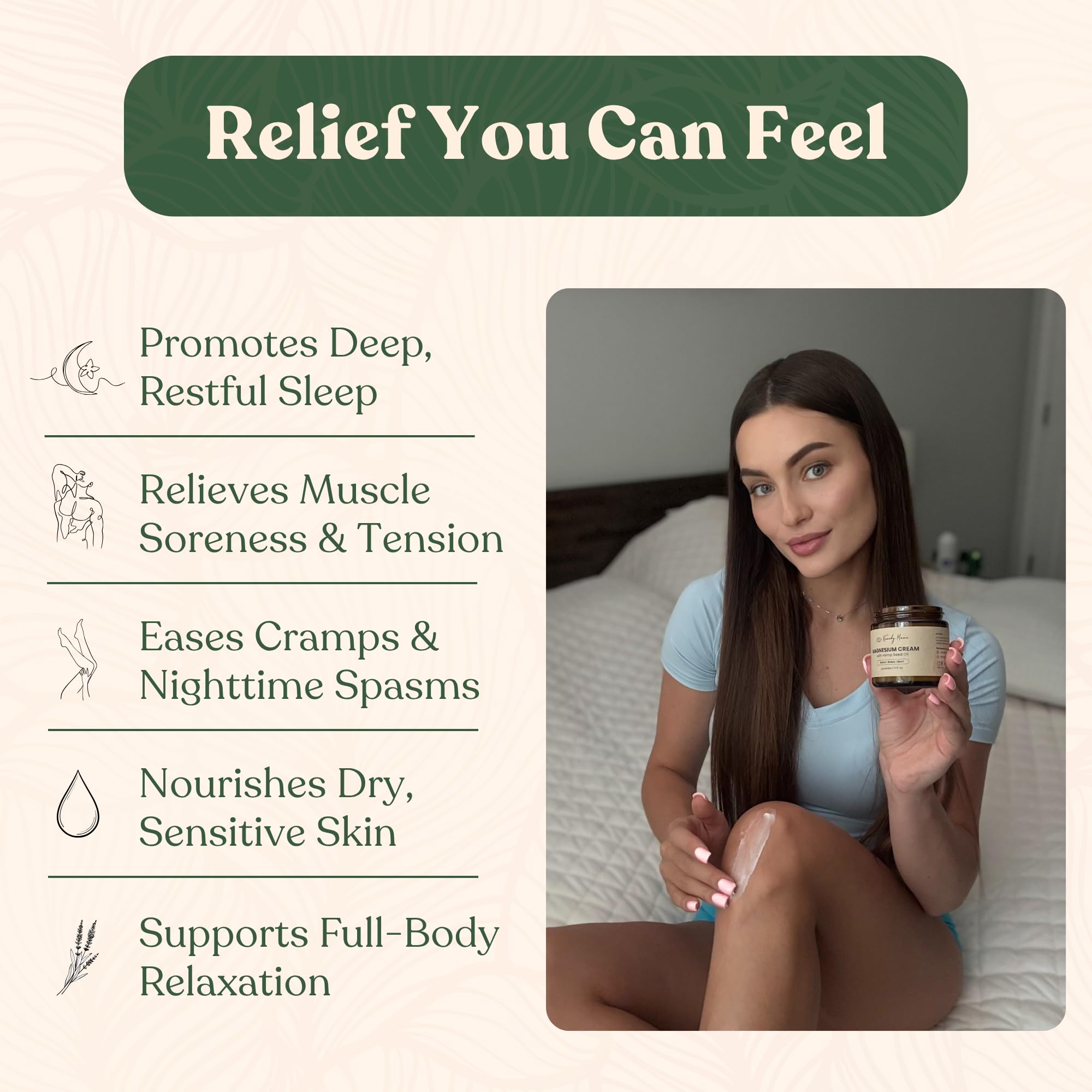 Remedy Mama Magnesium Cream for Sleep, Cramps & Muscle Soreness – with Hemp Seed Oil, Jojoba, Shea & Mango Butter – Natural, Skin-Friendly & Safe for Kids – Lavender – 4oz Glass Jar – Made in Canada Remedy Mama Au supplements