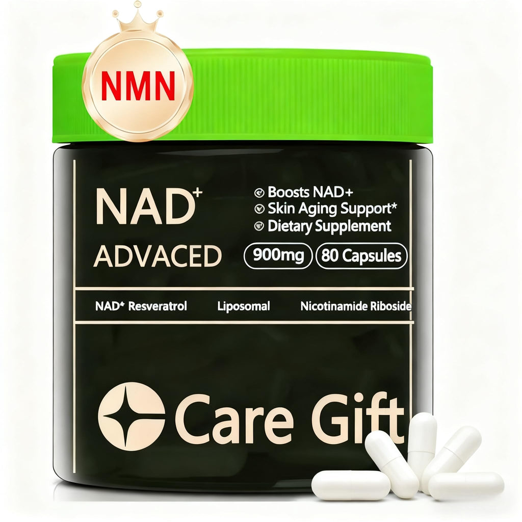 CARE GIFT NAD Supplement, NAD Nicotinamide Riboside Resveratrol 900mg - Liposomal NAD Supplements for Women & Men,NMNH Supplement Alternative for Energy, Focus, Anti-Aging (1 Pack) CARE GIFT Au supplements