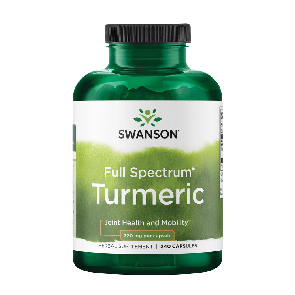 Swanson Full Spectrum Turmeric Curcumin Joint, Liver, and Digestive Support Supplement for Active Adults - Non-GMO
