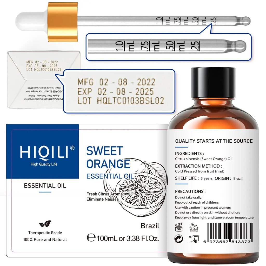 HIQILI Sandalwood Essential Oil and Sweet Orange Essential Oil, 100% Pure Natural for Diffuser - 3.38 Fl Oz HIQILI Au supplements