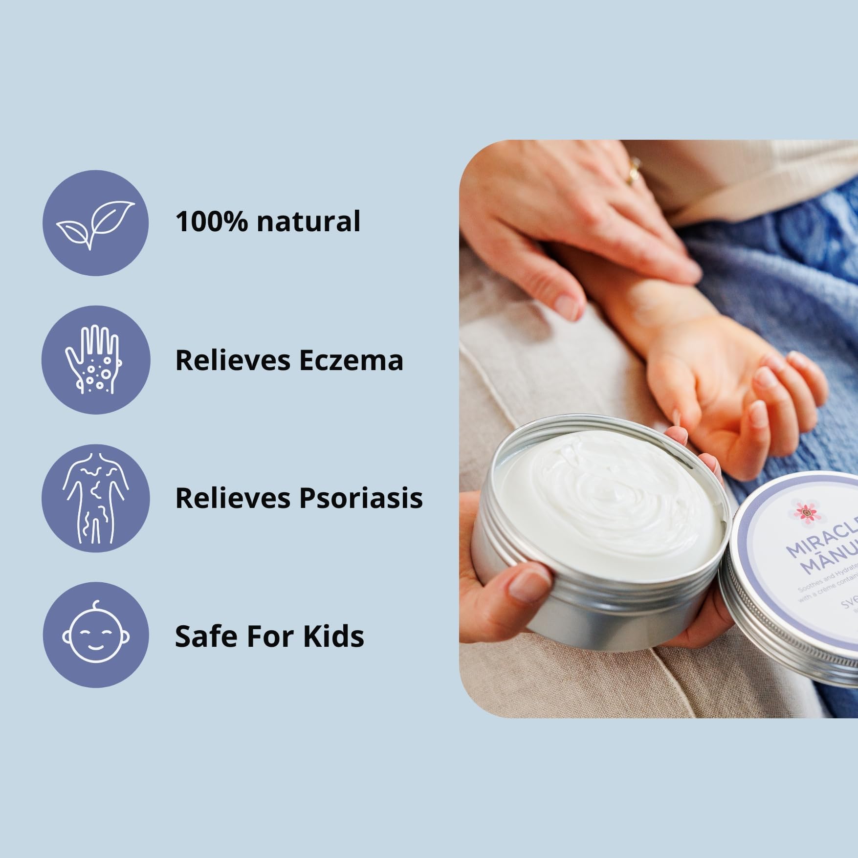 Sven's Island Miracle Manuka Cream 250g | Lightweight Daily Moisturiser with Manuka Leaf Oil | Hydrating Cream for Dry & Sensitive Skin | Face & Body Moisturizer | Made in New Zealand Sven's Island Natural Remedies Au supplements