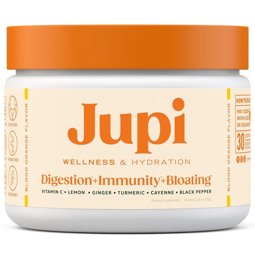 Jupi Hydration & Wellness Powder – Turmeric & Ginger shots, Vitamin C Supplement for Energy, Immune Support & Digestive Health – Vegan, Gluten-Free Drink Mix