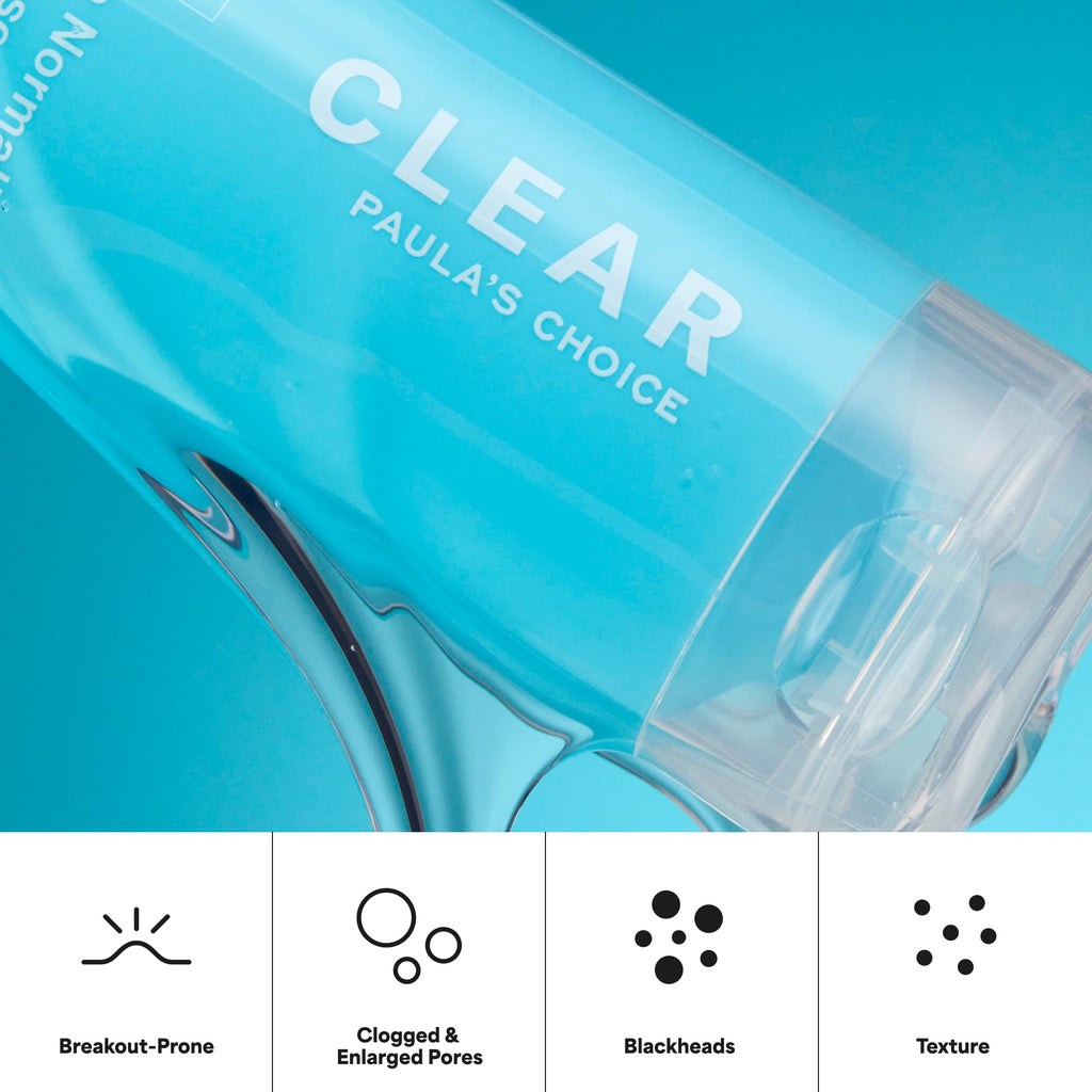 Paula's Choice CLEAR Pore Normalizing Facial Cleanser, Acne Daily Face Wash, Salicylic Acid Face Cleanser for Clogged & Enlarged Pores