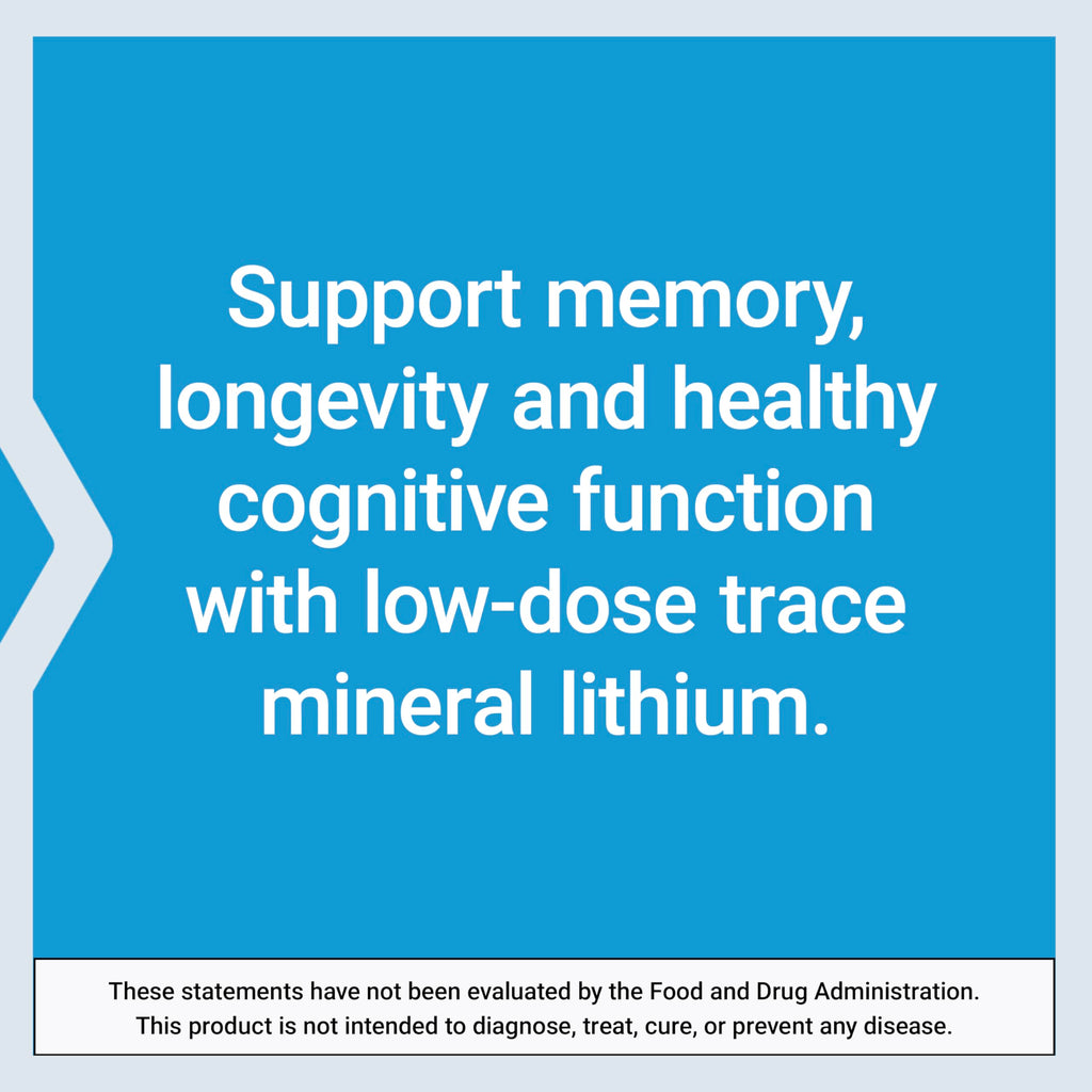 Life Extension Lithium, 1000 mcg – Lithium Orotate – Helps Maintain Cognitive Function & Memory – Low-Dose Formula – Non-GMO, Gluten-Free,