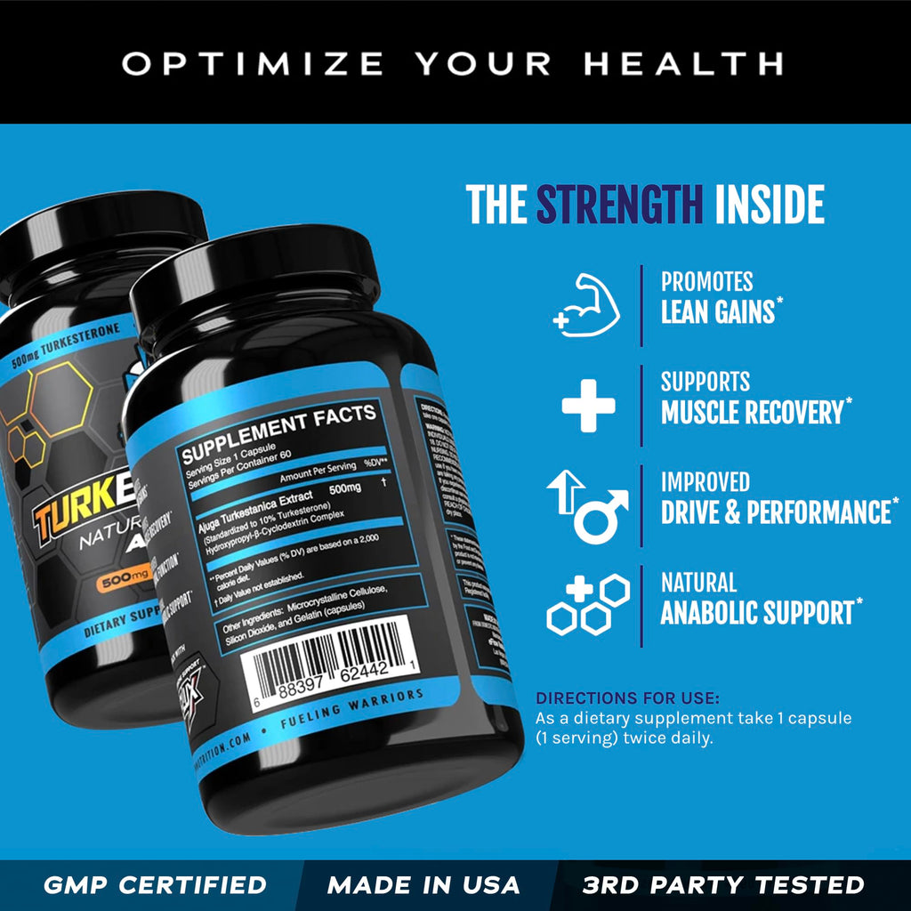 eFlow Nutrition Turkesterone (500 mg) Ajuga Turkestania Extract Complexed eFlow Nutrition Au supplements