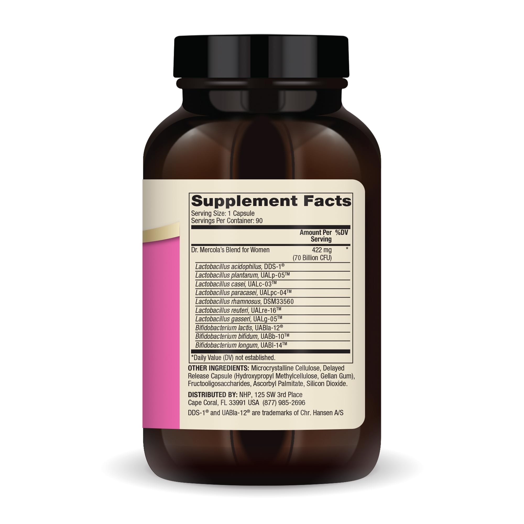 Dr. Mercola Complete Probiotics for Women - Supports Gut, Vaginal & Immune Health - Contains Lactobacillus Strains - Non-GMO, Gluten-Free & Soy-Free - 90 Capsules (90 Servings) Dr. Mercola Au supplements