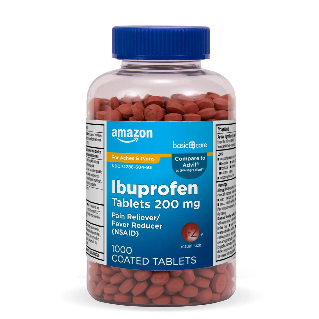 Amazon Basic Care Ibuprofen Tablets, Fever Reducer and Pain Relief from Body Aches Amazon Basic Care Au supplements
