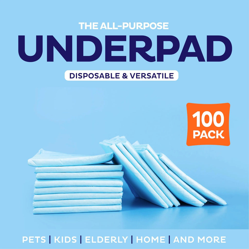 Chucks Pads Disposable [100-Pack] Underpads 17"x 24" Incontinence Chux Stack Man Au supplements
