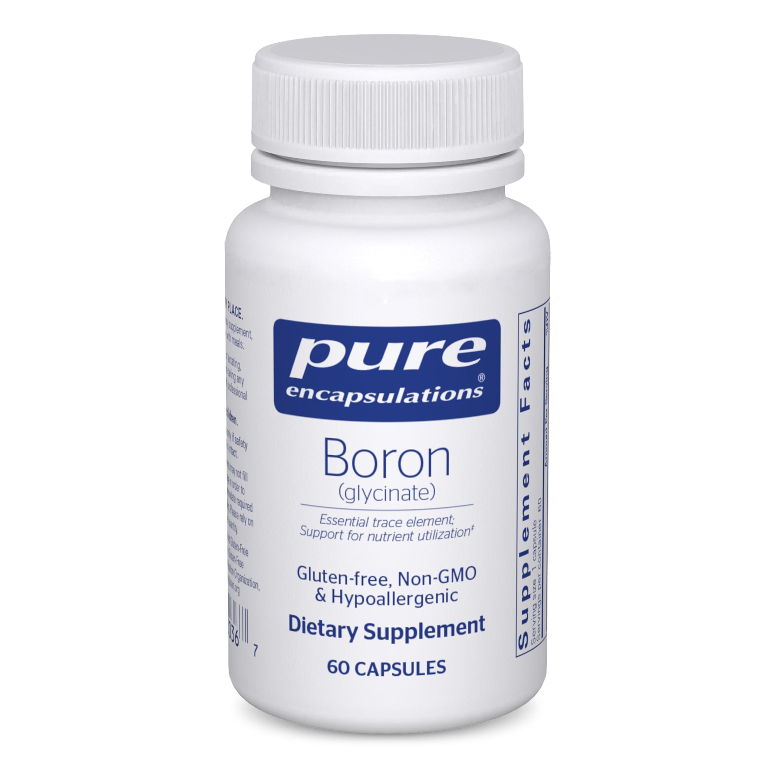 Pure Encapsulations Boron (Glycinate) | Supplement for Hormone Balance, Bone Strength and Health, Connective Tissue, and Nutrient Metabolism* | 60 Capsules Pure Encapsulations Au supplements