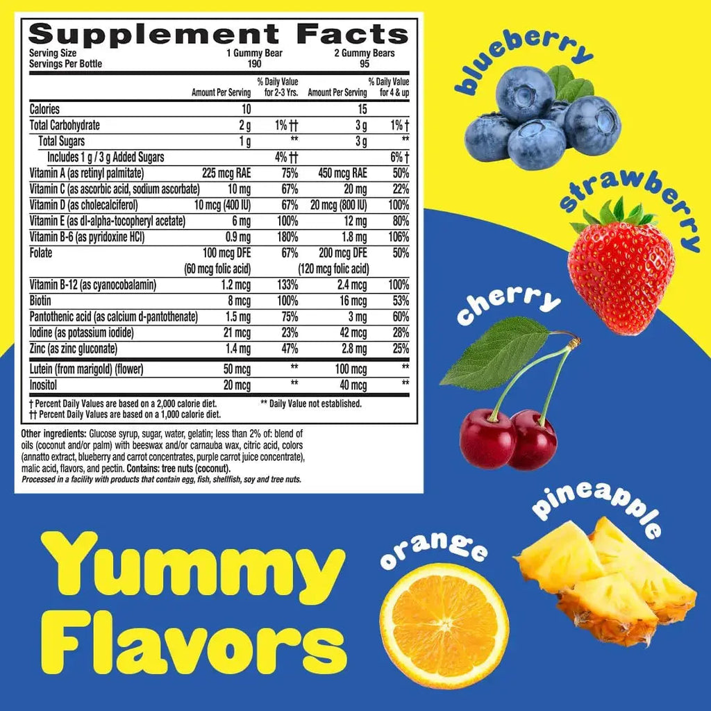 Vitafusion Fiber Well Fit Gummies, 90 Count and L’il Critters Gummy Vites Daily Gummy Multivitamin for Kids, 190 Gummies Vitafusion Au supplements