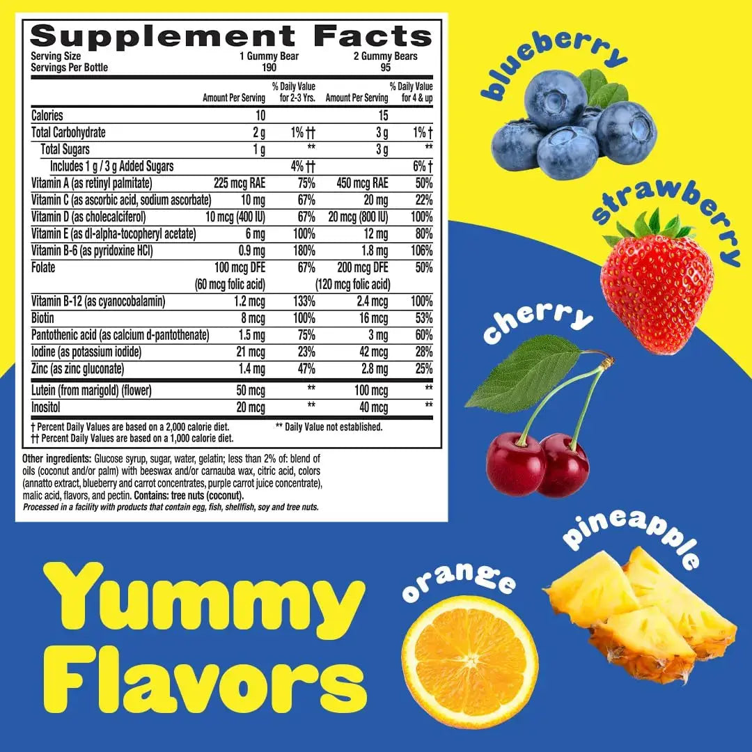 Vitafusion Fiber Well Fit Gummies, 90 Count and L’il Critters Gummy Vites Daily Gummy Multivitamin for Kids, 190 Gummies Vitafusion Au supplements