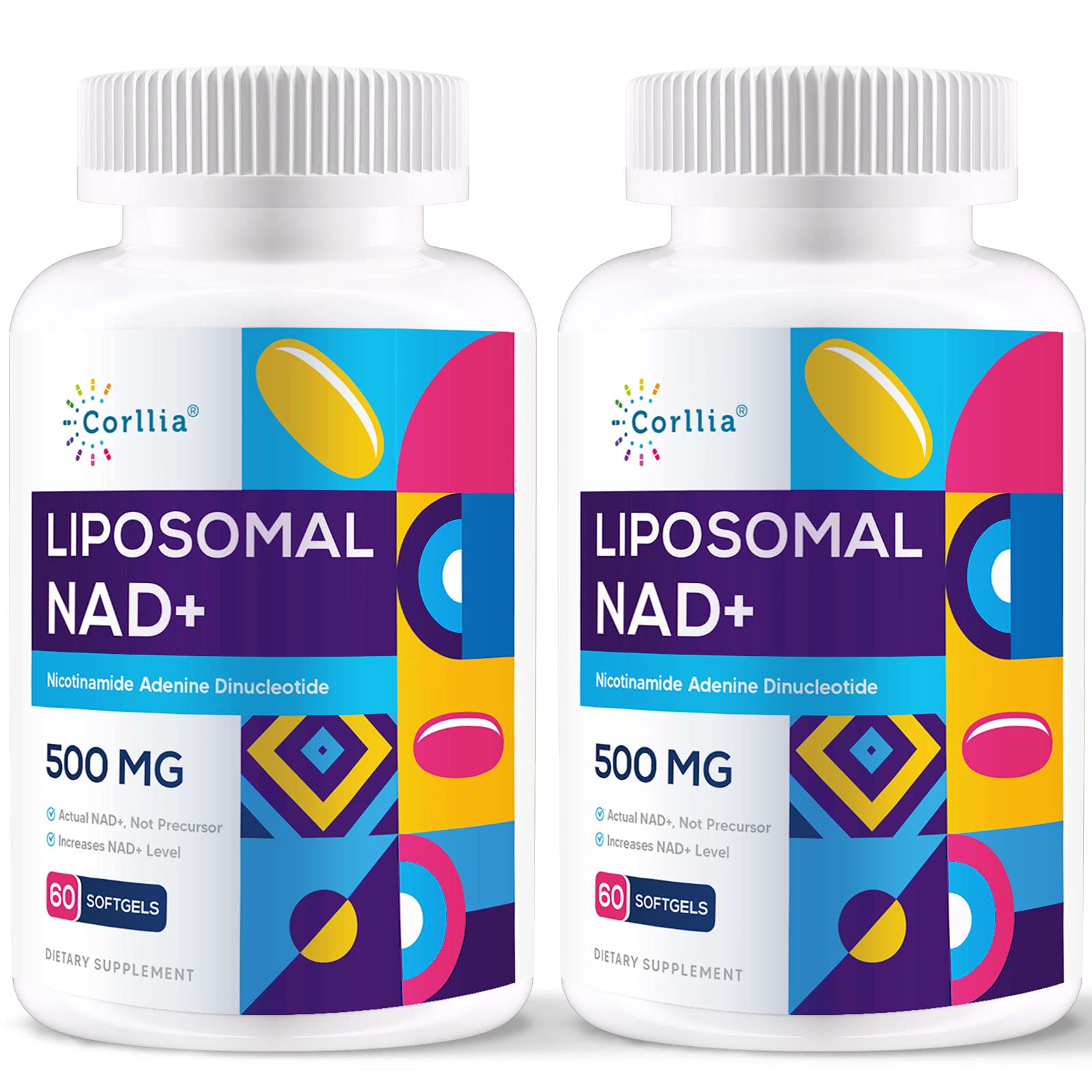 Liposomal NAD+ 500mg with TMG 250mg Softgels, Nicotinamide Riboside Alternative, Actual NAD+ Supplement, 120 Servings Corllia Au supplements
