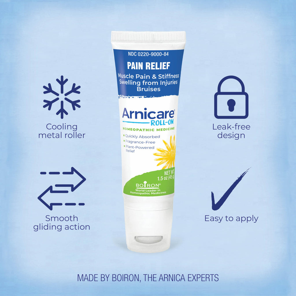 Boiron Arnicare Roll-On for Relief of Joint Pain, Muscle Pain, Muscle Soreness, and Swelling from Bruises or Injury - Cooling Metal Roller and Fragrance-Free - 1.5 oz Boiron Au supplements