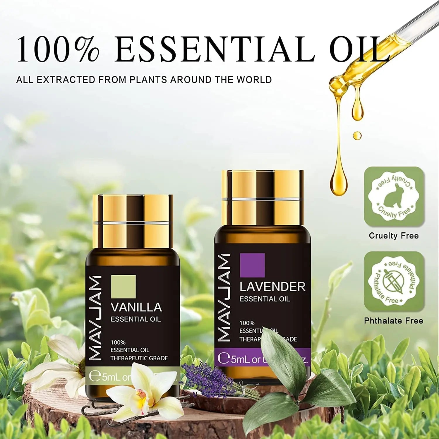 MAYJAM Tea Tree 20 Pcs Pure Essential Oil Gift Set, for Diffuser, Humidifiers, Skin Care, Massage MAYJAM Au supplements